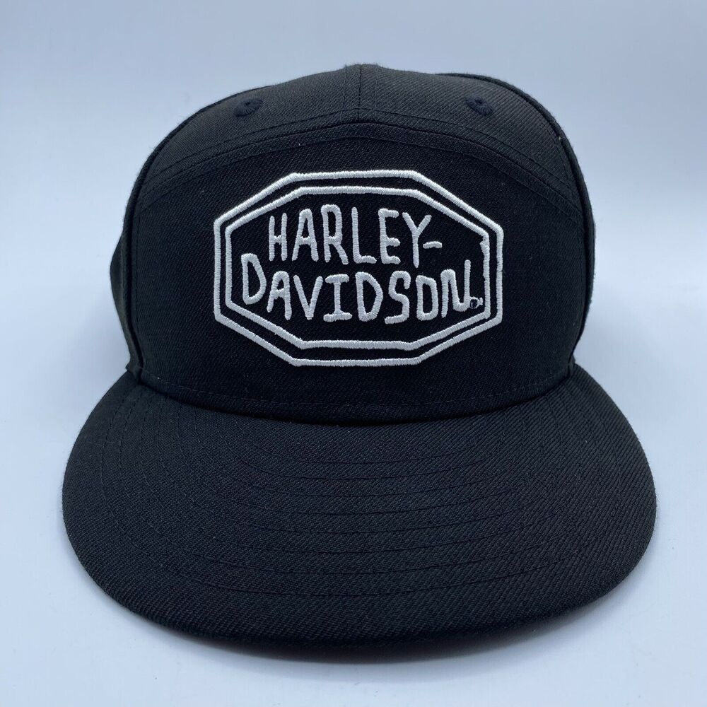 Harley Davidson New Era 9fifty 950 Snapback Hat Cap Black Motorcycle Adjustable